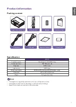 Preview for 3 page of BenQ PX9230 Manual