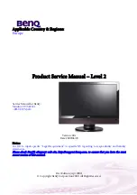 Preview for 1 page of BenQ SE2241 Product Service Manual