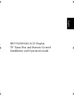 Preview for 1 page of BenQ SH3741 Installation And Operation Manual