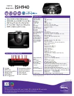 Предварительный просмотр 1 страницы BenQ SH940 Datasheet