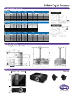 Предварительный просмотр 2 страницы BenQ SH960+ Specifications