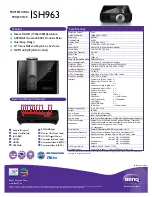 Предварительный просмотр 1 страницы BenQ SH963 Specifications