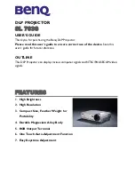 BenQ SL 703S User Manual preview