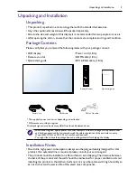 Предварительный просмотр 9 страницы BenQ SL490 User Manual