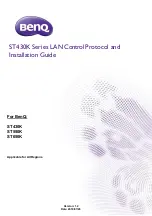 BenQ ST430K Series Installation Manual предпросмотр