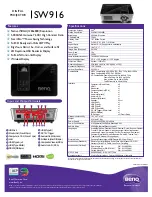 BenQ SW916 Specifications preview