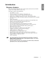 Preview for 7 page of BenQ W600 - 720p DLP Projector User Manual