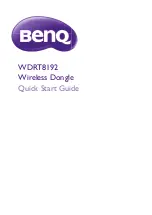 Предварительный просмотр 1 страницы BenQ WDRT8192 Quick Start Manual