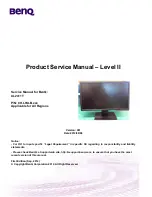 Предварительный просмотр 1 страницы BenQ XL2411T Product Service Manual