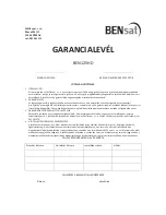 Предварительный просмотр 110 страницы bensat BEN150HD Owner'S Manual