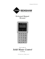 Preview for 1 page of BENSHAW ENHANCED KEYPAD Manual