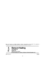 Preview for 20 page of BENSON HEATING LTD CVO 100 Installation, Use And Maintenance Instructions