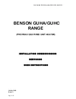 Предварительный просмотр 1 страницы BENSON HEATING LTD GUH100 User Instruction