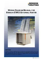 BENSON HEATING EVRD Series Wiring Diagram Manual предпросмотр