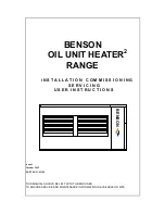 Предварительный просмотр 1 страницы BENSON OUHA 100 Installation And User Instructions Manual