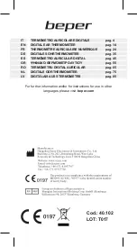 Предварительный просмотр 1 страницы Beper 40.102 Use Instructions