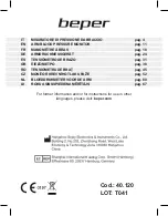 Preview for 1 page of Beper 40.120 Use Instructions