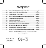 Preview for 1 page of Beper 40.121 Manual