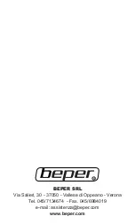 Preview for 44 page of Beper 90.126 Use Instructions