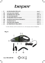 Предварительный просмотр 1 страницы Beper P202ASP400 Use Instructions