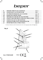 Предварительный просмотр 1 страницы Beper P204CAL200 Use Instructions