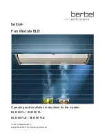 Preview for 1 page of Berbel BLB 60 FL Operating And Installation Instructions