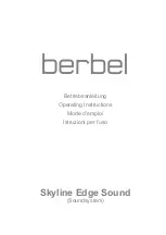 Berbel Skyline Edge Sound Operating Instructions Manual preview