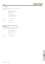 Preview for 27 page of Berbel Skyline Frame BIH 100 SKF Operating And Installation Instructions