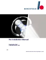 Preview for 1 page of Berchtold CHROMOPHARE F 300 Preinstallation Manual