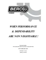 Preview for 56 page of Berco Prestige 54'' 700360-10 Owner'S Manual