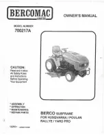 Предварительный просмотр 1 страницы Bercomac 700217A Owner'S Manual