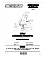 Bercomac 700522 Owner'S Manual preview