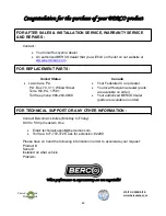 Preview for 44 page of Bercomac Northeast 700576 Owner'S Manual