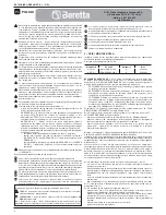 Preview for 4 page of Beretta C.S.I. Installer And User Manual