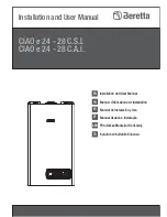 Preview for 1 page of Beretta CIAO e 24 - 28 C.S.I. Installation And User Manual