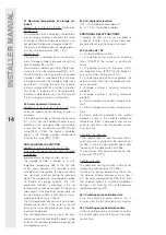 Preview for 14 page of Beretta Control Box SUN C Instructions For The User And The Installer