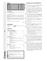 Preview for 2 page of Beretta IDRA DS 200 Installation And Operation Manual And Parts