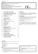 Preview for 2 page of Beretta IDRABALCONY 11 Installer And User Manual