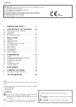 Preview for 16 page of Beretta IDRABALCONY 11 Installer And User Manual