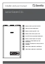 Предварительный просмотр 1 страницы Beretta Junior Green C.S.I. Installer And User Manual