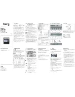 BERG BME461 Operating Instructions предпросмотр