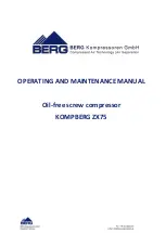 BERG KOMPBERG ZX75 Operating And Maintenance Manual preview