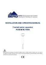 BERG PUREBERG FWW Installation And Operating Manual preview