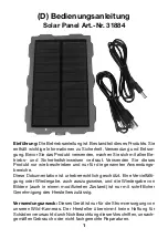 Preview for 1 page of Berger & Schroter 31884 Operating Instructions Manual