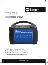 BERGER 359250 User Manual preview