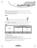 Предварительный просмотр 17 страницы Berghoff 1032A-KC5B Installation & Operating Instructions Manual