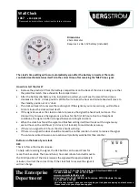 Preview for 1 page of Bergstrom J017 Quick Start Manual