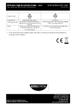 Предварительный просмотр 8 страницы Bergstrom K032 Instructions For Use Manual