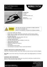 Preview for 1 page of Bergstrom Pro Gold G651 Instructions For Use Manual