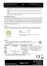 Preview for 8 page of Bergstrom Pro Gold G651 Instructions For Use Manual